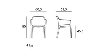 Размер кресла Net